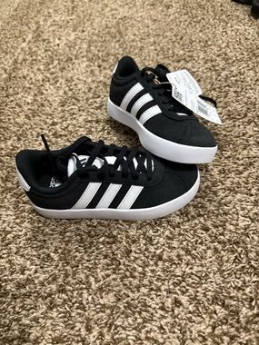 adidas Black and White Low-Top Skate-Inspired Sneakers